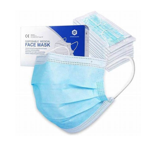 Disposable 3 Ply Face Mask - (100 Pcs)