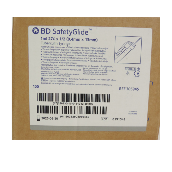 BD 1ml Syringe with 27G Needle