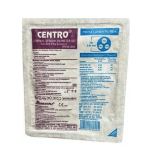 Romsons Centro Central Venous Catheter kit Triple Lumen 7Fr, 16cm