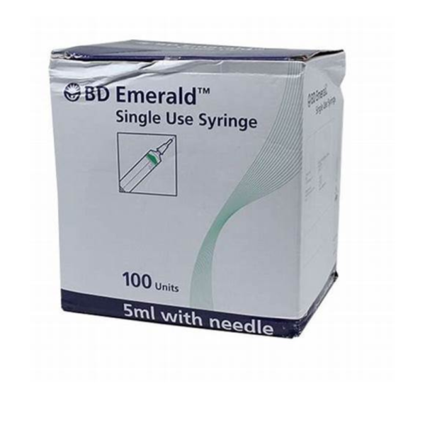 BD Emerald 5ml Syringe with Needle - 24G