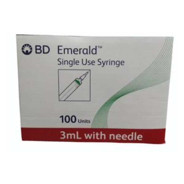 BD Emerald 3ml Syringe with Needle