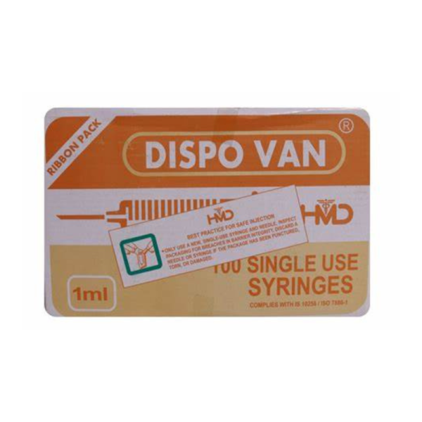 Dispo Van 1ml Syringe With Needle - 26G