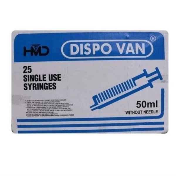 Dispo Van Syringe 50ml - 25 - Units Pack